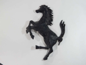 Rare 1970/80s Large Original Ferrari Cavallino Bronze Sign