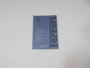 Ferrari 1977 Dealer Directory Manual Handbook 308 400 512BB