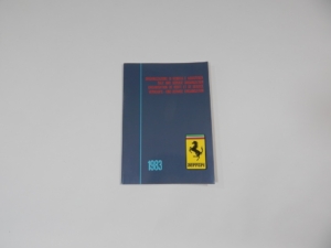 Ferrari 1983 Dealer Directory “Servizi Vendita E Assistenza” 308 Mondial 512BB