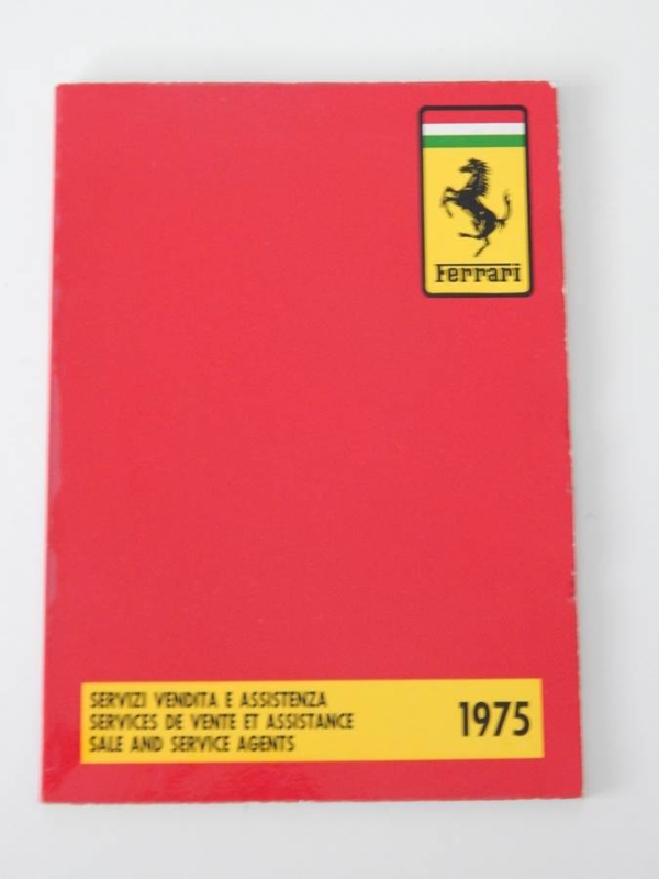 1975 Ferrari Dealer Directory 308 365 BB