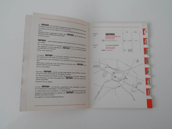 1975 Ferrari Dealer Directory 308 365 BB