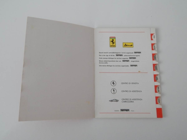 1975 Ferrari Dealer Directory 308 365 BB