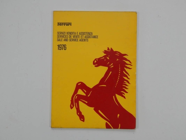 Ferrari 1976 Dealer Directory “Servizi Vendita E Assistenza” 365 308 512