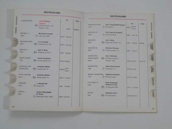 Ferrari 1976 Dealer Directory “Servizi Vendita E Assistenza” 365 308 512