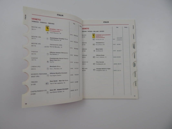 Ferrari 1982 Dealer Directory