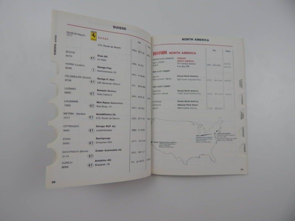 Ferrari 1982 Dealer Directory