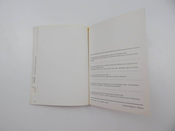 Ferrari 1982 Dealer Directory
