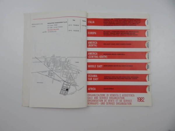 Ferrari 1982 Dealer Directory