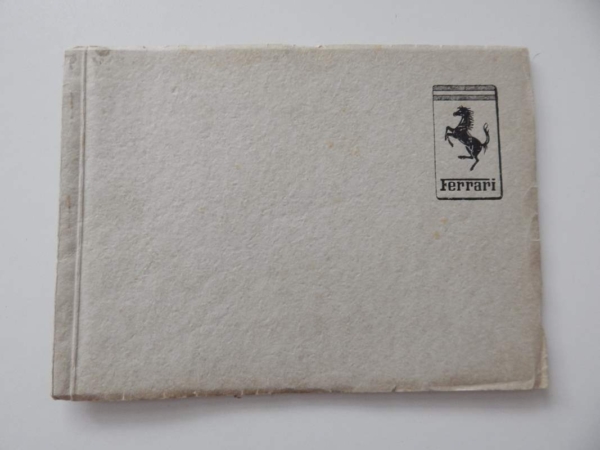 Ferrari 212 Inter 250 MM 340 Mexico 342 America Owner's Manual Handbook