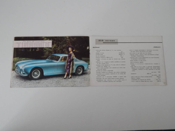 Ferrari 250 Europa 500 Mondial 750 Monza Sales Brochure