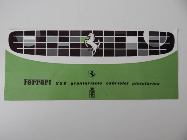 Ferrari 250 Granturismo Cabriolet Pininfarina (PF Cab) Sales Brochure