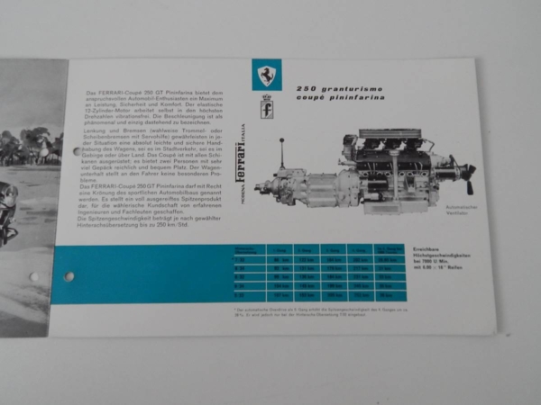 Ferrari 250 Granturismo Coupe Pininfarina (PF Coupe) Sales Brochure