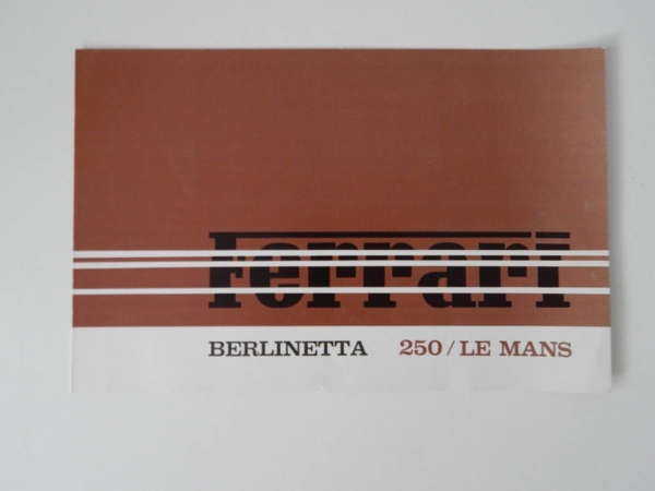 Ferrari 250 Le Mans Sales Brochure