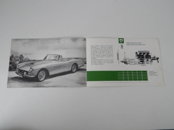 Ferrari 250 Granturismo Cabriolet Pininfarina (PF Cab) Sales Brochure