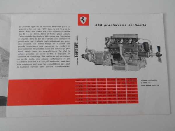 Ferrari 250 Granturismo Berlinetta (SWB) Sales Brochure
