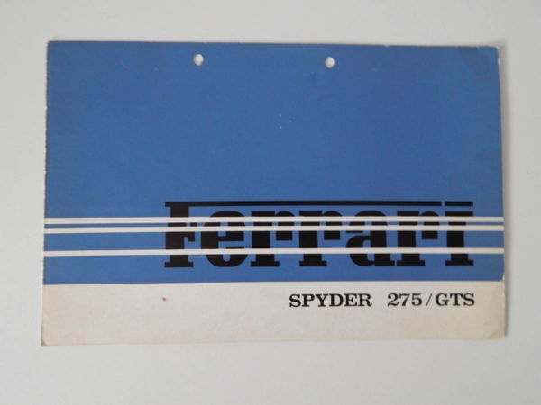 Ferrari 275 GTS Sales Brochure