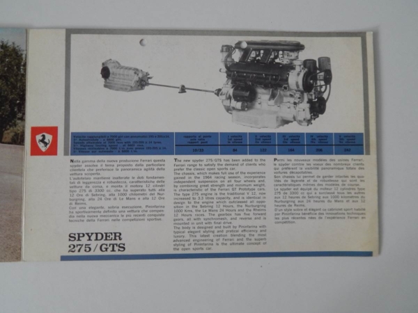 Ferrari 275 GTS Sales Brochure