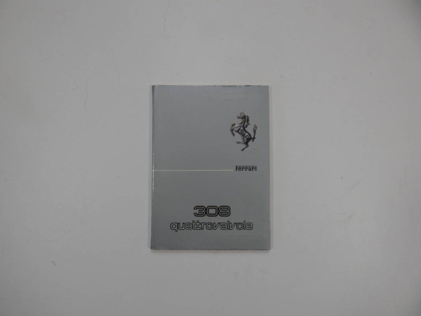Ferrari 308 Euro Spec Quattrovalvole QV Owner's Manual