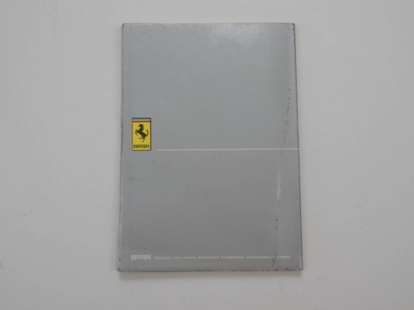 Ferrari 308 Euro Spec Quattrovalvole QV Owner's Manual