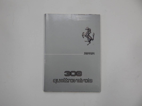 Ferrari 308 Euro Spec Quattrovalvole QV Owner's Manual