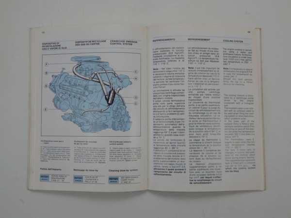 Ferrari 308 Euro Spec Quattrovalvole QV Owner's Manual