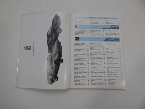 Ferrari 308 Euro Spec Quattrovalvole QV Owner's Manual