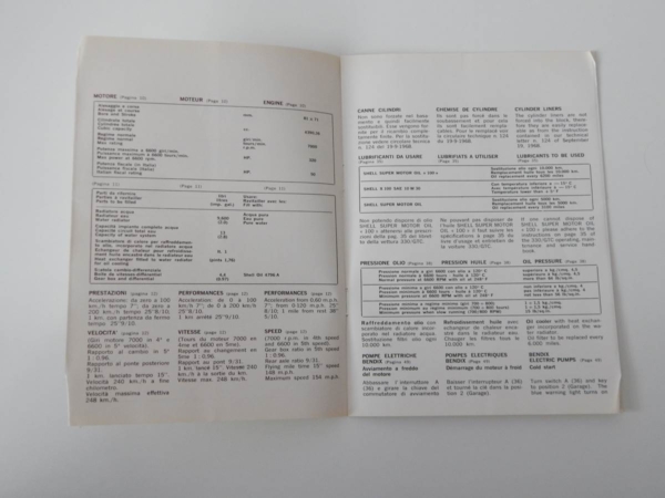 Ferrari 330/365 GTC Owner's Manual Handbook