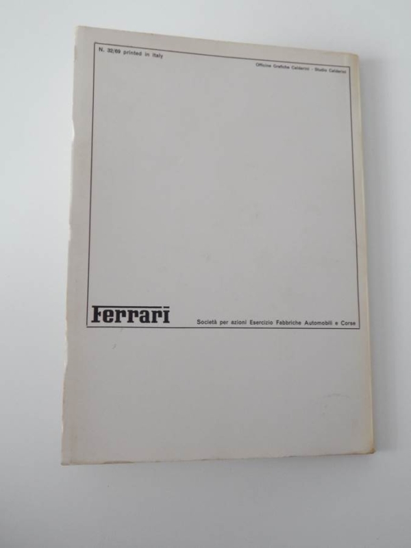 Ferrari 330/365 GTC Owner's Manual Handbook