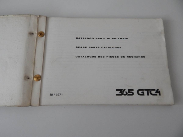 Ferrari 365 GTC/4 Parts Manual