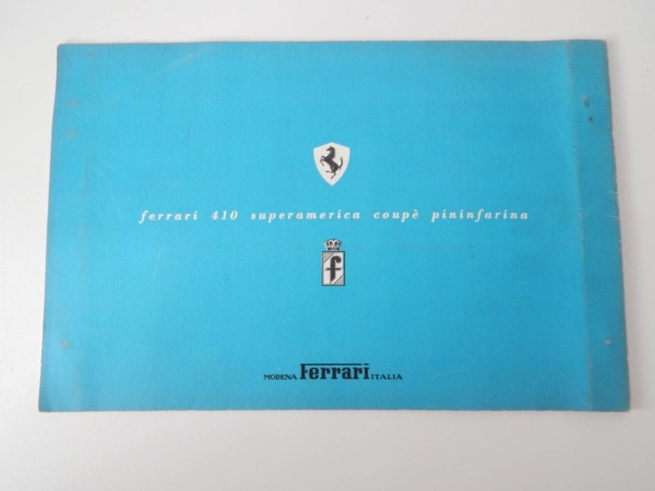 Ferrari 410 Superamerica Coupe Pininfarina (410 SA) Sales Brochure