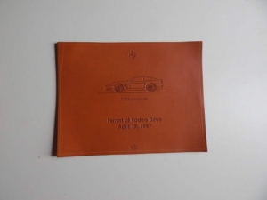 Ferrari 550 Maranello Schedoni Leather Plaque/Card