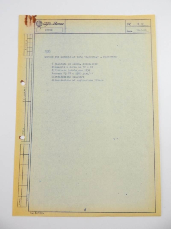 Alfa Romeo Internal Blueprint Documents