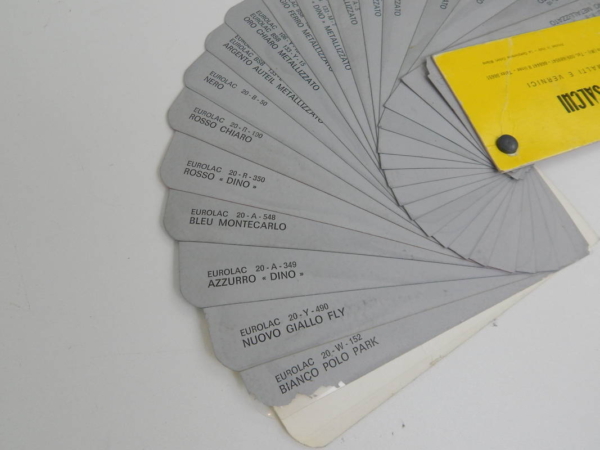 Ferrari Carrozzeria Scaglietti Paint Sample Swatch 1970s