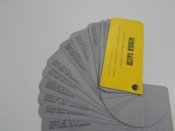 Ferrari Carrozzeria Scaglietti Paint Sample Swatch 1970s