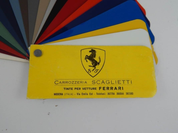 Ferrari Carrozzeria Scaglietti Paint Sample Swatch 1970s