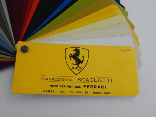 Ferrari 1960/70s Carrozzeria Scaglietti Paint Sample Swatch
