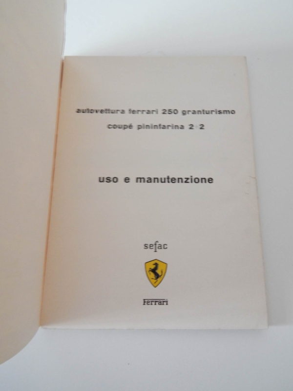 Ferrari 250 Pouch & Owners Manual