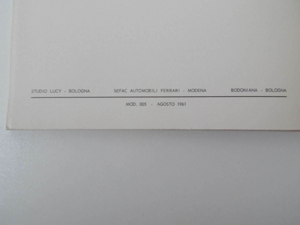 Ferrari 250 Pouch & Owners Manual