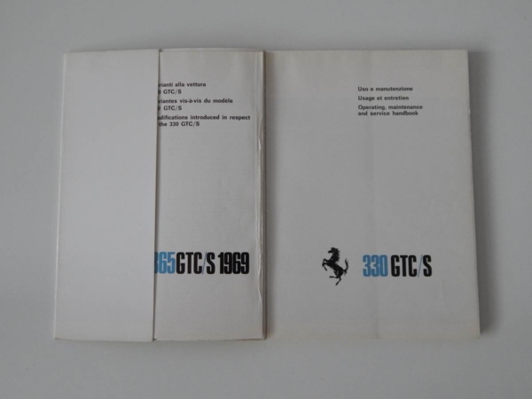 Ferrari 330/365 GTC Owner's Manual Handbook