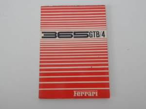 Ferrari 365 GTB/4 Daytona Owner's Manual