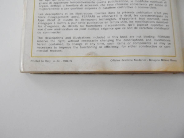 Ferrari 365 GTB/4 Daytona Owner’s Manual