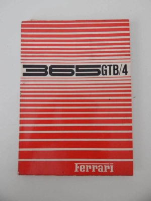Ferrari 365 GTB/4 Daytona Owner's Manual
