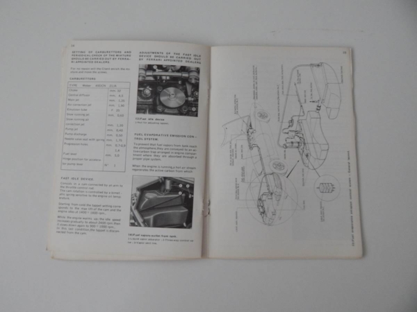 Ferrari 365 GTB/4 Daytona USA Additional Instructions Supplement Manual