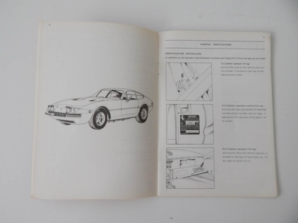 Ferrari 365 GTB/4 Daytona USA Additional Instructions Supplement Manual