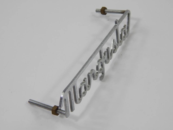 DeTomaso Mangusta Rear Script Badge Emblem