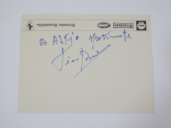 Ernesto Brambilla Signed Ferrari Driver Card