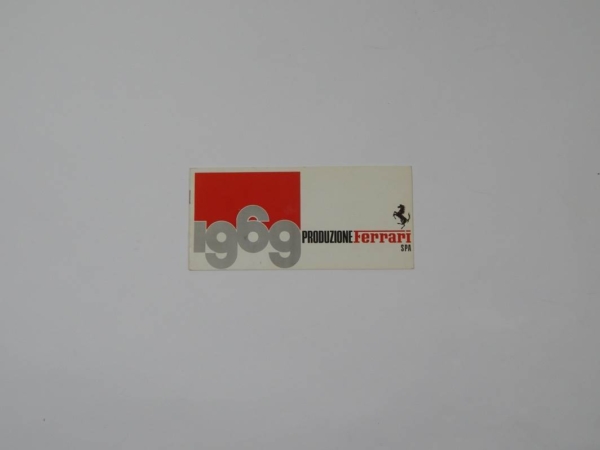 Ferrari 1969 Produzione Sales Brochure 365 330 Daytona Dino