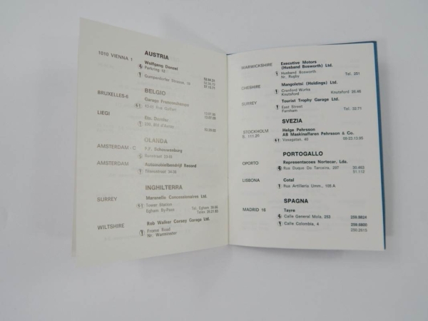 Ferrari 1970 Dealer Directory