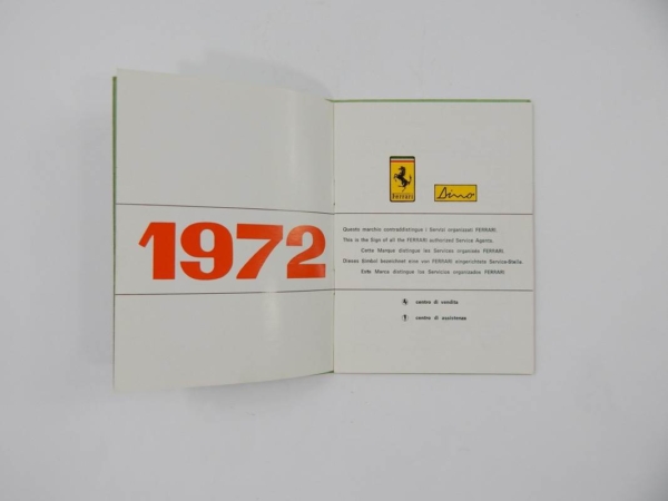 Ferrari 1972 Dealer Directory