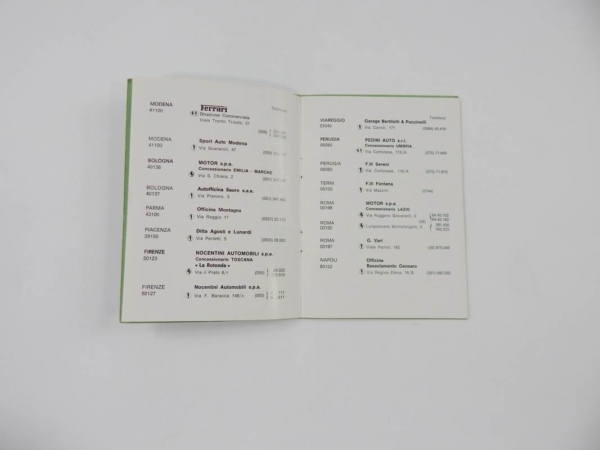 Ferrari 1972 Dealer Directory